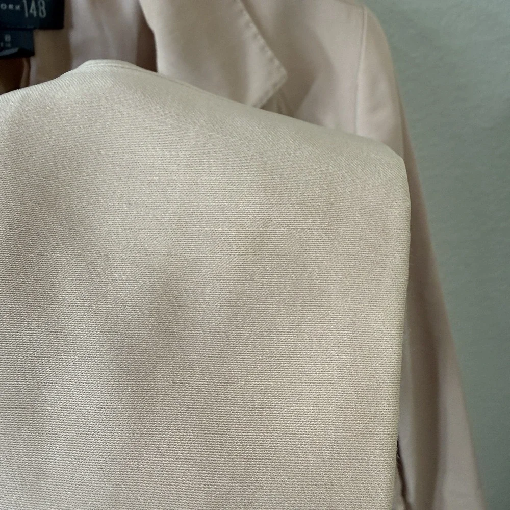 Lafayette 148 New York Career Long Sleeve Pale Pink Quiet Luxury Wool Blazer 8